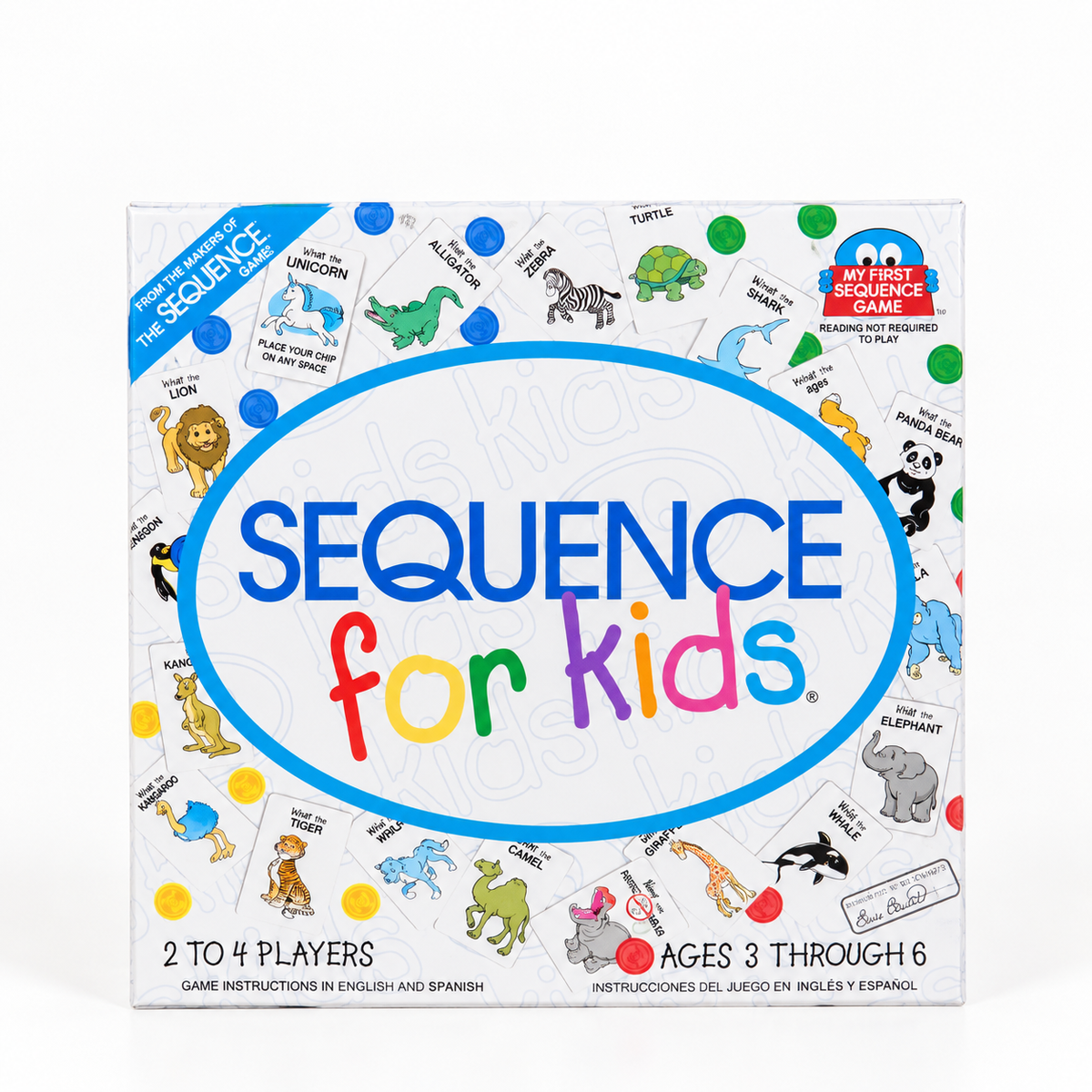 Animal Sequence Game - English and Spanish retail box