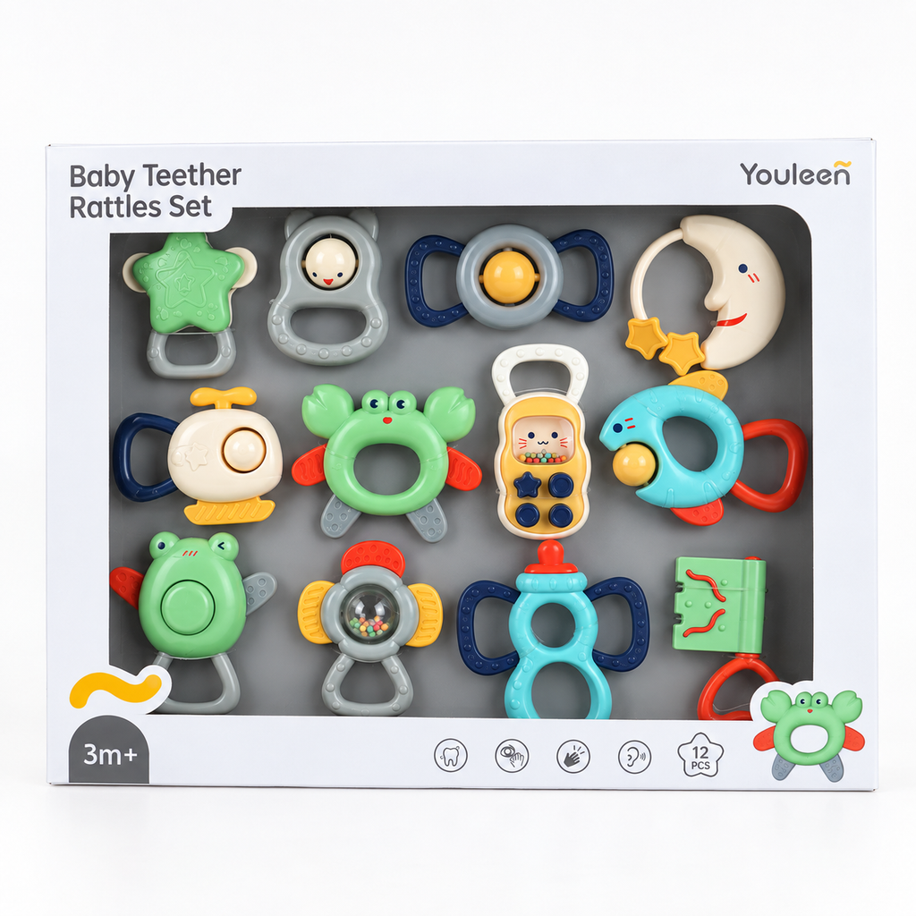 Baby Teether Rattle Set retail box