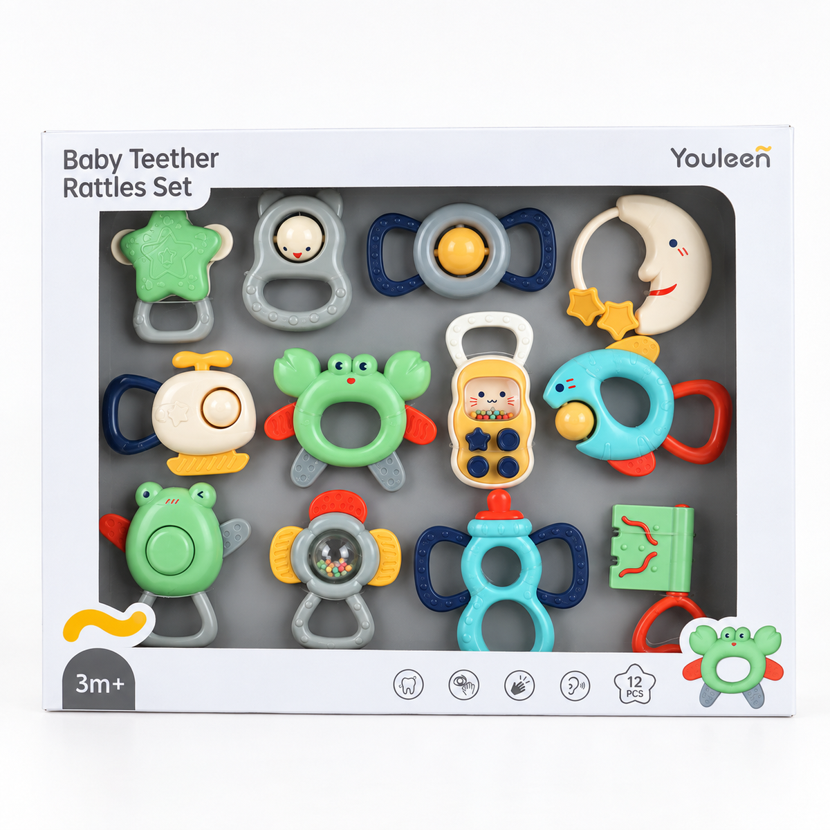 Baby Teether Rattle Set retail box