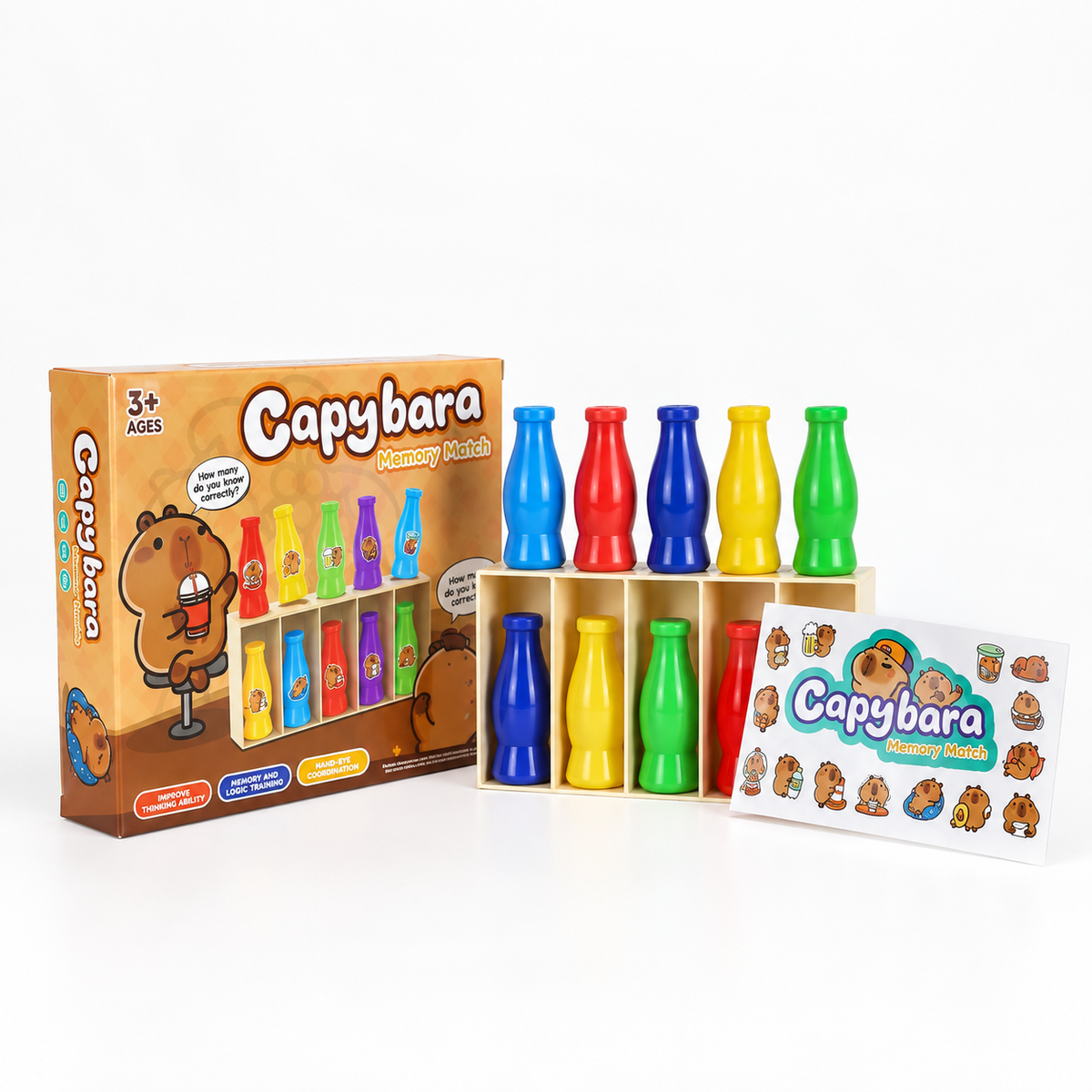 Bottle Memory Match Game shown with its retail box