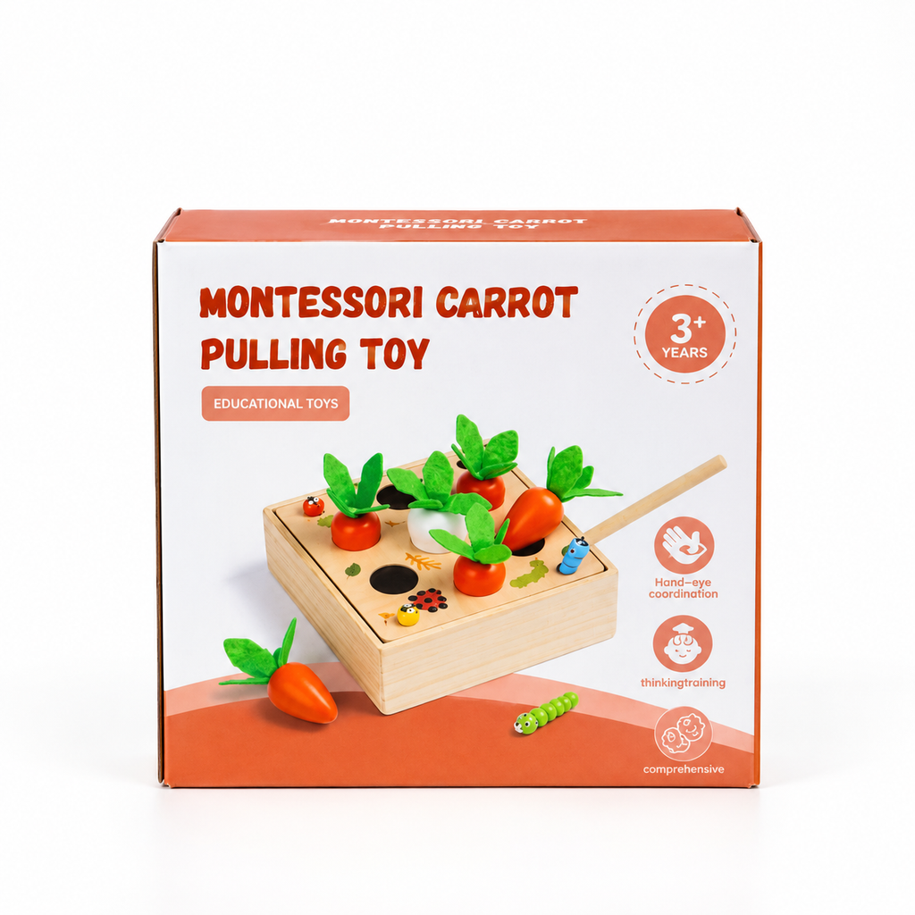 Carrot Harvest Pulling Toy retail box