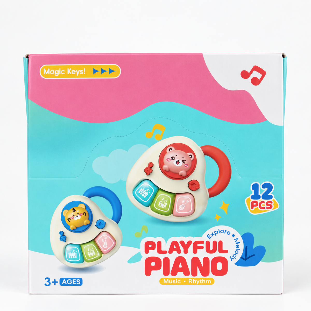Cartoon Piano with Lights and Music retail box
