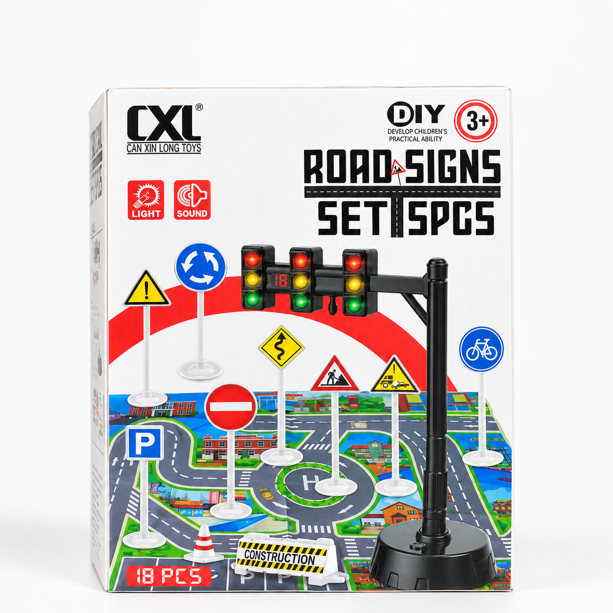 DIY Traffic Light and Road Sign Sound/Light Set retail box
