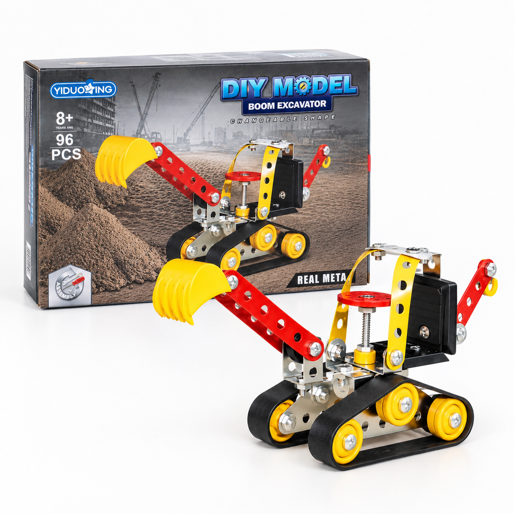Engineering Excavator Vehicle shown with its retail box