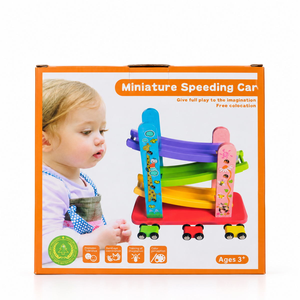 Miniature Speeding Car Ramp Track retail box