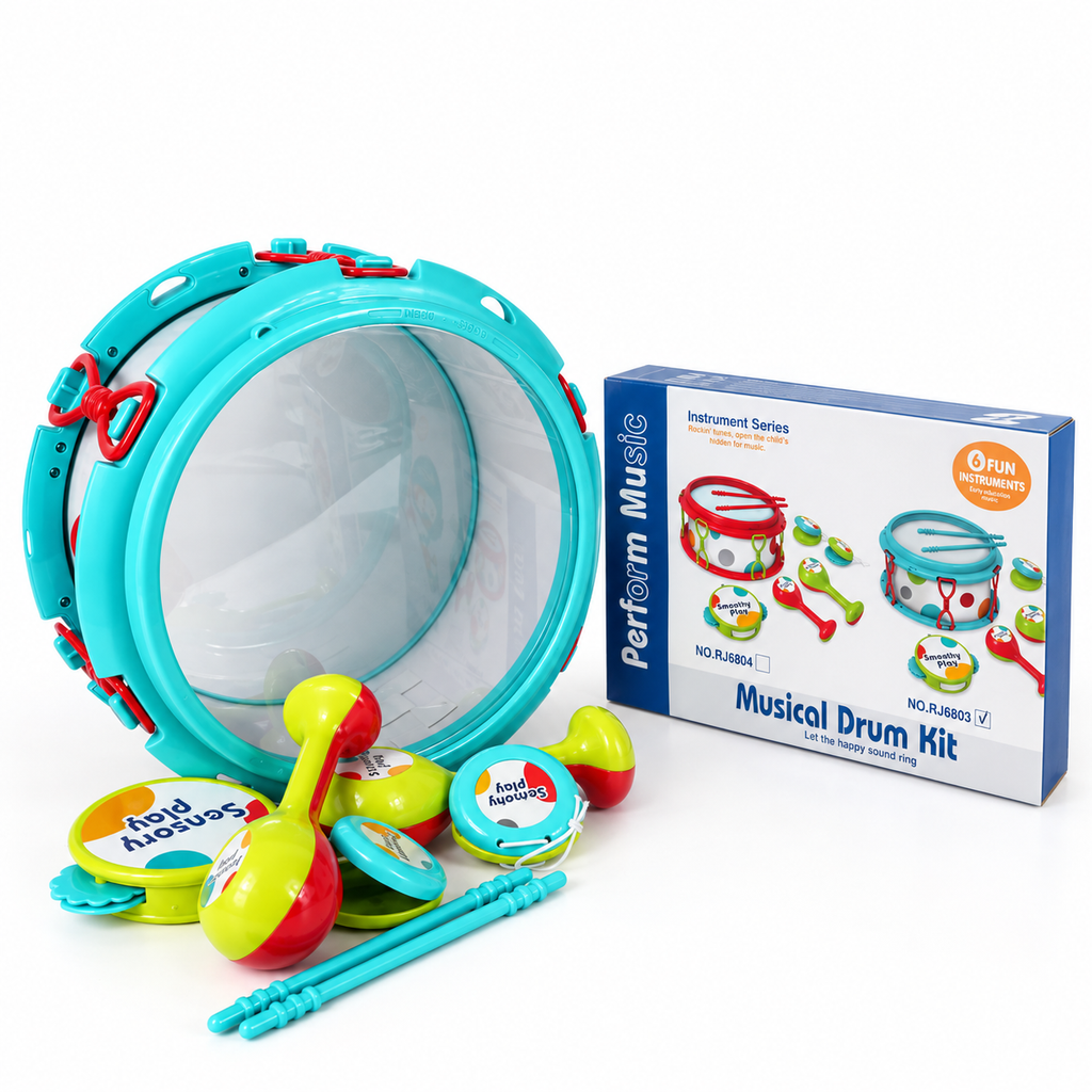 Percussion Drum Instrument Set shown with its retail box