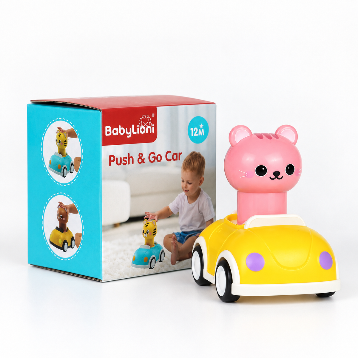 Press Car - Kitten shown with its retail box