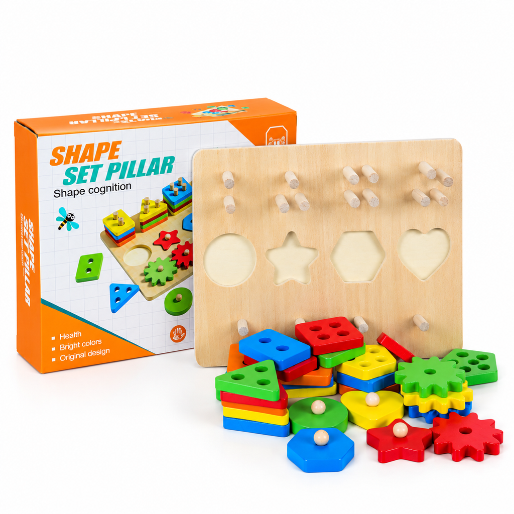 Shape Set Pillar Learning Toy shown with its retail box