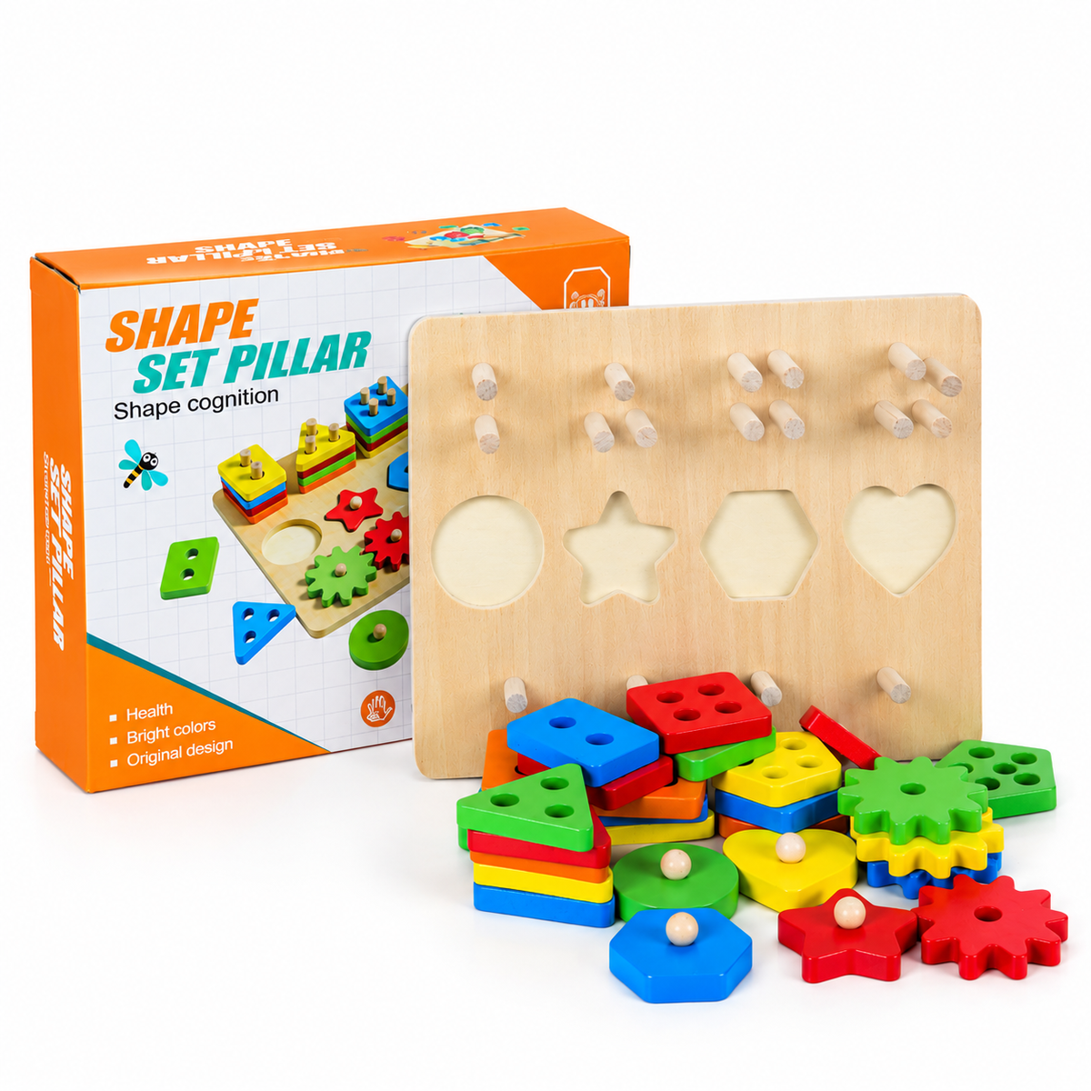 Shape Set Pillar Learning Toy shown with its retail box
