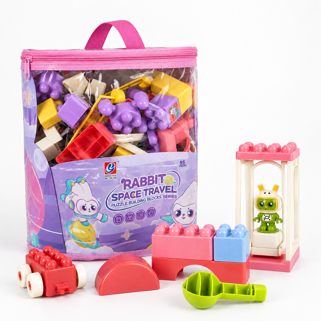 Space Cute Rabbit Building Set shown with its retail box