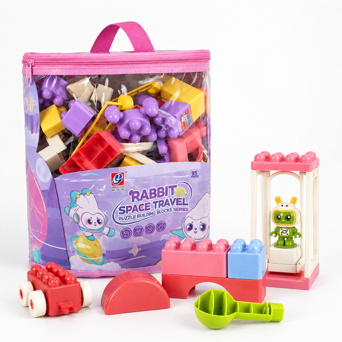 Space Cute Rabbit Building Set shown with its retail box
